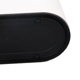 Plastic Trash Can with Press Type Lid Big White Garbage Container Bin for Bathroom Bedroom Kitchen Office