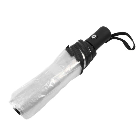 Clear Automatic Foldable Umbrella 8 Ribs 3 Folding Black Edging Transparent Auto Open Close Umbrella for Outdoor Travel Wedding In Australia - Darrahopens