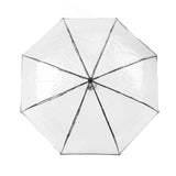 Clear Automatic Foldable Umbrella 8 Ribs 3 Folding Black Edging Transparent Auto Open Close Umbrella for Outdoor Travel Wedding In Australia - Darrahopens