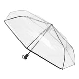 Clear Automatic Foldable Umbrella 8 Ribs 3 Folding Black Edging Transparent Auto Open Close Umbrella for Outdoor Travel Wedding In Australia - Darrahopens