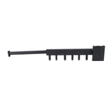 Wall Mounted Clothes Drying Rack Retractable Laundry Drying Rack for Balcony Bedroom Black