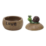 Cute Resin Ashtray Innovative Cartoon Animal Hand Painted Cigarette Ashtray with Lid for Home Living Room Office Snail In Australia - Darrahopens