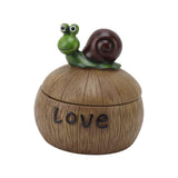 Cute Resin Ashtray Innovative Cartoon Animal Hand Painted Cigarette Ashtray with Lid for Home Living Room Office Snail In Australia - Darrahopens