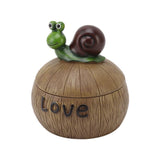 Cute Resin Ashtray Innovative Cartoon Animal Hand Painted Cigarette Ashtray with Lid for Home Living Room Office Snail In Australia - Darrahopens