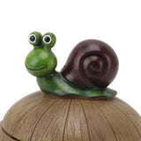 Cute Resin Ashtray Innovative Cartoon Animal Hand Painted Cigarette Ashtray with Lid for Home Living Room Office Snail