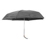 6 Ribs Umbrella Sun Protection UPF50 Impact Cloth Portable Folding Umbrella for Sunny Rainy Black In Australia - Darrahopens