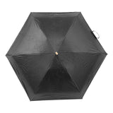 6 Ribs Umbrella Sun Protection UPF50 Impact Cloth Portable Folding Umbrella for Sunny Rainy Black In Australia - Darrahopens