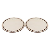 2 Pcs Wooden Crochet Bag Bottom Rounded Crochet Basket Wood Base for DIY Basket Bags In Australia - Darrahopens