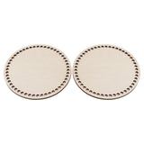 2 Pcs Wooden Crochet Bag Bottom Rounded Crochet Basket Wood Base for DIY Basket Bags In Australia - Darrahopens
