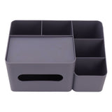 Tissue Box Organizer with Lid Plastic Exquisite Smooth Surface Tissue Desk Organizer for Home Office Purple