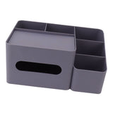 Tissue Box Organizer with Lid Plastic Exquisite Smooth Surface Tissue Desk Organizer for Home Office Purple