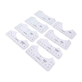 8PCS T Shirt Ruler Guide PVC Clothing Centering Design T Shirt Alignment Tool for Heat Press Accessories In Australia - Darrahopens