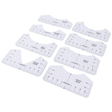 8PCS T Shirt Ruler Guide PVC Clothing Centering Design T Shirt Alignment Tool for Heat Press Accessories