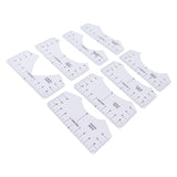 8PCS T Shirt Ruler Guide PVC Clothing Centering Design T Shirt Alignment Tool for Heat Press Accessories
