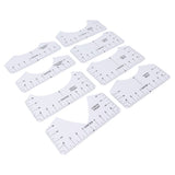 8PCS T Shirt Ruler Guide PVC Clothing Centering Design T Shirt Alignment Tool for Heat Press Accessories