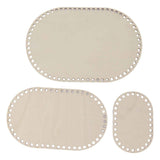 3Pcs Wooden Basket Bottom Oval Blank Solid Crochet Basket Wood Base for DIY Basket Weaving Supplies Craft Making In Australia - Darrahopens