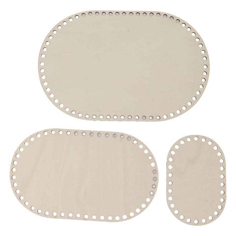 3Pcs Wooden Basket Bottom Oval Blank Solid Crochet Basket Wood Base for DIY Basket Weaving Supplies Craft Making In Australia - Darrahopens