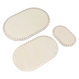 3Pcs Wooden Basket Bottom Oval Blank Solid Crochet Basket Wood Base for DIY Basket Weaving Supplies Craft Making In Australia - Darrahopens