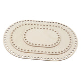3Pcs Wooden Basket Bottom Oval Blank Solid Crochet Basket Wood Base for DIY Basket Weaving Supplies Craft Making In Australia - Darrahopens