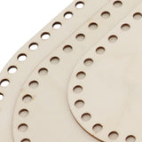3Pcs Wooden Basket Bottom Oval Blank Solid Crochet Basket Wood Base for DIY Basket Weaving Supplies Craft Making