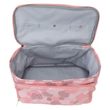 Knitting Bag Pink Oxford Cloth DIY Multifunctional Portable Crochet Holder Bag with Dividers for Knitting Needles Yarn Balls Sewing Supplies