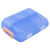 Medicine Box Medicine Case Plastic Waterproof 10 Compartments Buckle Lock Weekly Portable Medicine Container Blue In Australia - Darrahopens