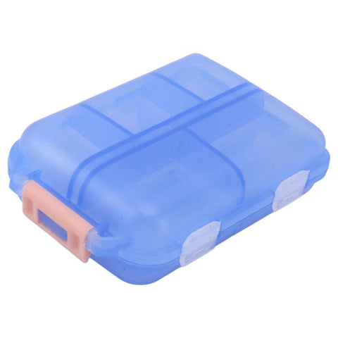 Medicine Box Medicine Case Plastic Waterproof 10 Compartments Buckle Lock Weekly Portable Medicine Container Blue In Australia - Darrahopens