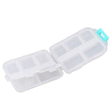 Medicine Box Medicine Case Plastic Waterproof 10 Compartments Buckle Lock Weekly Portable Medicine Container White In Australia - Darrahopens