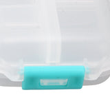 Medicine Box Medicine Case Plastic Waterproof 10 Compartments Buckle Lock Weekly Portable Medicine Container White