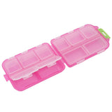 Medicine Box Medicine Case Plastic Waterproof 10 Compartments Buckle Lock Weekly Portable Medicine Container Rose Red In Australia - Darrahopens