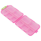 Medicine Box Medicine Case Plastic Waterproof 10 Compartments Buckle Lock Weekly Portable Medicine Container Rose Red In Australia - Darrahopens