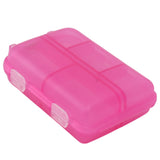 Medicine Box Medicine Case Plastic Waterproof 10 Compartments Buckle Lock Weekly Portable Medicine Container Rose Red
