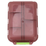Medicine Box Medicine Case Plastic Waterproof 10 Compartments Buckle Lock Weekly Portable Medicine Container Purple