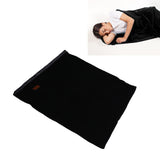 Sleeping Bag Liner Super Thick Fleece Soft Sleeping Bag Liner Blanket for Camping Travel Backpacking Black