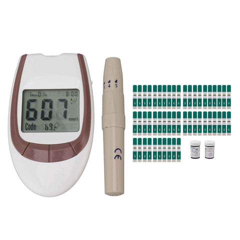 Blood Glucose Monitor Kit with 50 PCS Test Strips 0.8µL ABS Accuracy Blood Sugar Test Kit for Men Women In Australia - Darrahopens