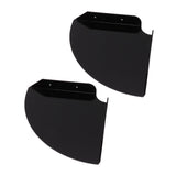 2pcs Wall Mount Floating Corner Shelves Quarter Round Hanging Corner Shelves for Bedrooms Living Rooms Shower Room Black