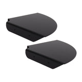 2pcs Wall Mount Floating Corner Shelves Quarter Round Hanging Corner Shelves for Bedrooms Living Rooms Shower Room Black