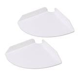 2pcs Wall Mount Floating Corner Shelves Quarter Round Hanging Corner Shelves for Bedrooms Living Rooms Shower Room White