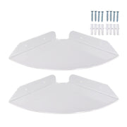 2pcs Wall Mount Floating Corner Shelves Quarter Round Hanging Corner Shelves for Bedrooms Living Rooms Shower Room Transparent