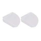 2pcs Wall Mount Floating Corner Shelves Quarter Round Hanging Corner Shelves for Bedrooms Living Rooms Shower Room Transparent