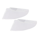 2pcs Wall Mount Floating Corner Shelves Quarter Round Hanging Corner Shelves for Bedrooms Living Rooms Shower Room Transparent