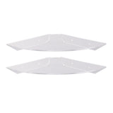 2pcs Wall Mount Floating Corner Shelves Quarter Round Hanging Corner Shelves for Bedrooms Living Rooms Shower Room Transparent