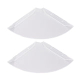 2pcs Wall Mount Floating Corner Shelves Quarter Round Hanging Corner Shelves for Bedrooms Living Rooms Shower Room Transparent