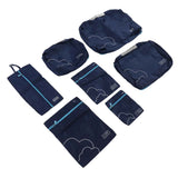 7 Pcs Luggage Packing Bags Polyester Waterproof Luggage Packing Cubes for Business Trip Travel Navy Blue In Australia - Darrahopens
