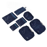 7 Pcs Luggage Packing Bags Polyester Waterproof Luggage Packing Cubes for Business Trip Travel Navy Blue In Australia - Darrahopens