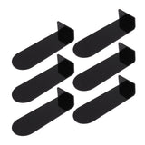 6pcs Floating Shoe Shelves 7.9in Length Acrylic Shoe Display for Footwear Collection Black