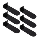 6pcs Floating Shoe Shelves 7.9in Length Acrylic Shoe Display for Footwear Collection Black