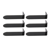 6pcs Floating Shoe Shelves 7.9in Length Acrylic Shoe Display for Footwear Collection Black