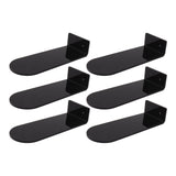 6pcs Floating Shoe Shelves 7.9in Length Acrylic Shoe Display for Footwear Collection Black