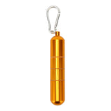 Portable Keychain Cigarette Case Aluminum Alloy Cigarette Tube Smoking Accessories for 10pcs 5.5mm Fine Cigarettes Gold